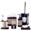 Creative Scents Dahlia Brown Bathroom Accessory Set Complete - Decorative