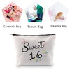 Sweet 16 Gifts Makeup Bag 16th Birthday Gifts for Girls