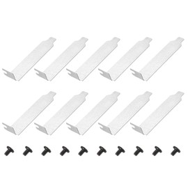 PATIKIL PCI Slot Cover Dust Filter 3.15 x 0.75 Inch, 10 Pcs Steel Dustproof Blanking Plate Ventilation Deflector Bracket Expansion Blank Plate with Screw for PC Computer Cases, Silver