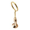 Brass Tuba Key Chain Miniature Golden Musical Instrument Key Chains