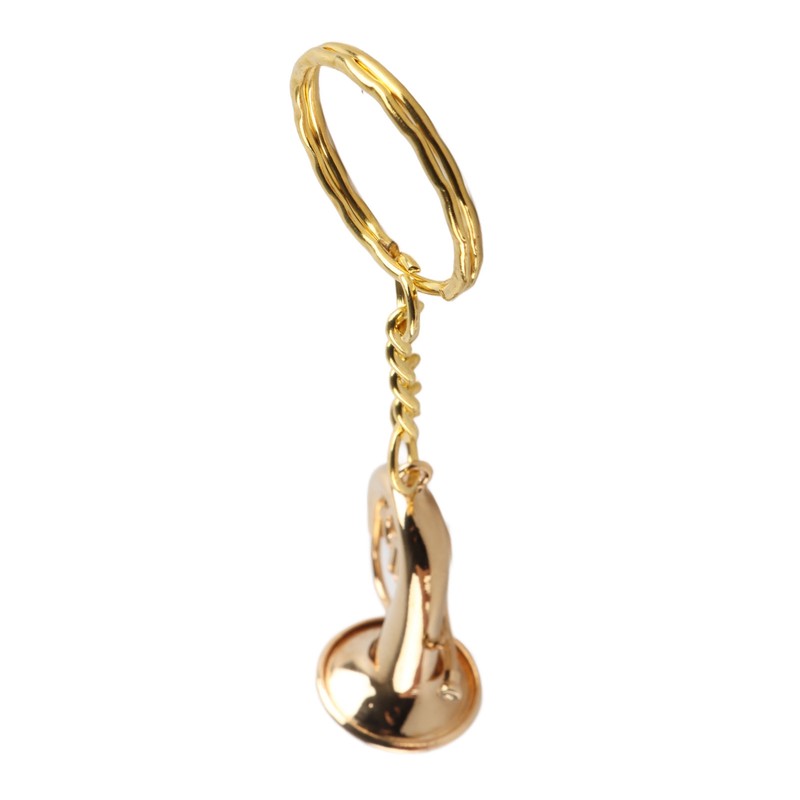 Brass Tuba Key Chain Miniature Golden Musical Instrument Key Chains