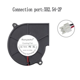 Ronyaoko 75mm Blower Fan 75 x 30mm Radial Fan ，Turbo Case Cooler 12V Centrifugal Turbine Cooling for Exhaust Ventilation Replacement