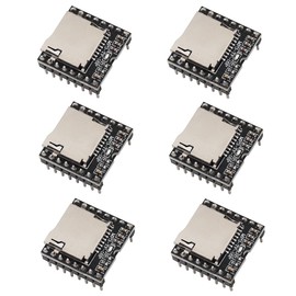 Heevhas Mini MP3 Player Audio Voice Decode Module TF Card U Disk Board DFPlayer Audio Voice Music Development Module (Pack of 6)