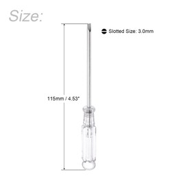 sourcing map Mini Slotted Screwdriver, 3.0mm Flat Head 115mm Length for Small Appliances Repair, 10 Pcs