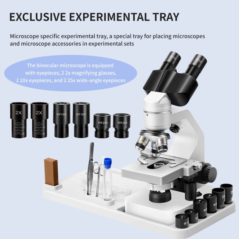 High Quality 40X-2000X LED-illuminated Binocular Microscopes Educate Biology Students and