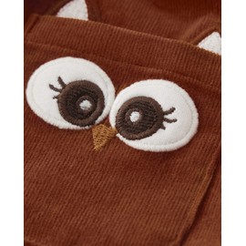 Gymboree Girls and Toddler Embroidered Sleeveless Corduroy Romper, Harvest Fox, 6