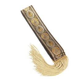 PROCOS Vintage Linen Waist Belt with Wave Trim Pirate Cosplay Costume Accessory (Double yellow)