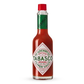 TABASCO TABASCO Brand Original Red Pepper Hot Sauce, Medium Heat, Glass Bottle, Classic & Versatile Flavor, Three Simple Ingredients, Great for Dips, Tacos, Eggs, Pizza, Oysters & More, 2 Fl Oz (Pack of 1)
