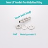 1/4" Hose Barb Thru-Bulk Bulkhead Fitting,304 Stainless Steel Straight Hex