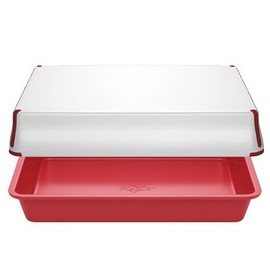 Bake Porter Rectangular Pan with Serving Cover, Red