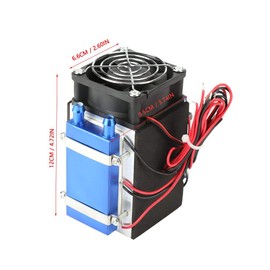 DC 12V Semiconductor Refrigeration Machine Cooler Radiator Thermoelectric Peltier Refrigeration Air Cooling Heatsink DIY Device with Fan - 4&6 Chip (4 Chip)