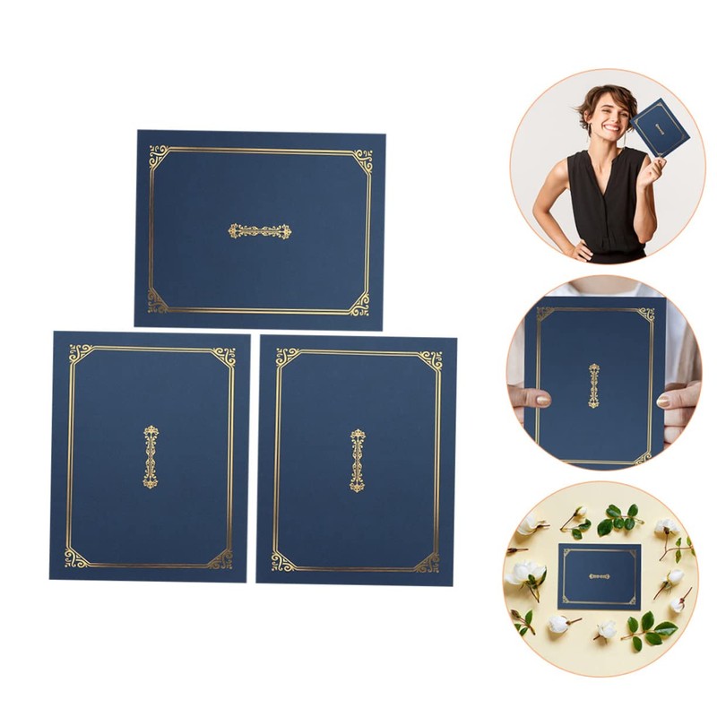 Operitacx 3pcs Certificate Shell Certificate Folder Document Holders Honor Certificate