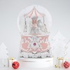 Carousel Horse Music Box Silver Pink Christmas Snow Globes Lantern