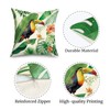 Joymaison 18x18 Set of 4 Tropical Green Leaves Throw Pillow