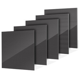 100% 3K Carbon Fiber Sheet Lanstics Carbon Fiber Plate Carbon Fiber Laminate Plate Plain Weave Panel Sheet 1.5MM Thickness Glossy Surface 240X240X0.5MM 1.0MM 1.5MM 2MM 3.0MM