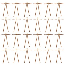 PATIKIL Velvet Bows, 24 Pcs Velvet Ornaments Ribbon Gift Bows Vintage Wreath Bow for Christmas Tree Wedding Birthday Parties Decor, Camel (3/8" Width, 9x13 Inch)