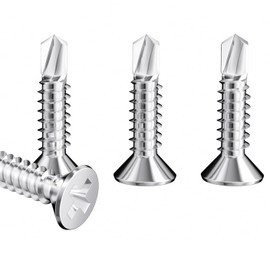 60 PCS Stainless Steel Self Drilling Self Tapping Metal Screws for Iron Sheets, Furniture, Steel Tiles (M4.8 * 19mm)