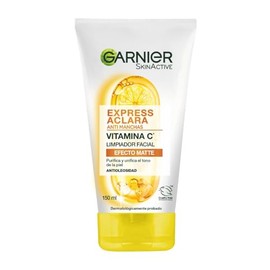 Garnier Gel Limpiador Facial Tono Uniforme con Vitamina C Express Aclara 150ml, 170 grams, 150 mililitro, 1