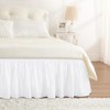 Vocander White Split Corner Bed Skirt for King Beds 18
