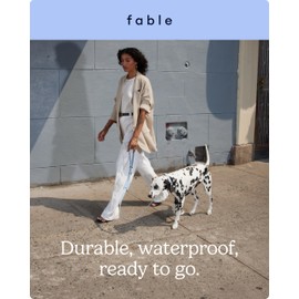 Fable Signature Dog Leash - Waterproof, Durable, Lightweight Leash - Wrist Strap Adjuster Allows for Hands Free Dog Walking - Large to Small Dogs - Security Clip - Made in USA - Slate XS-S