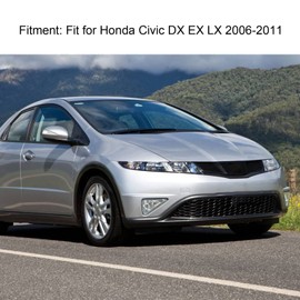 Palanca de Cambio de Marchas, Perilla de Cambio de Marchas MT de 5 Velocidades Compatible con Civic DX EX LX 2006‑2011 OE:54102‑SNA‑A01(Negro)