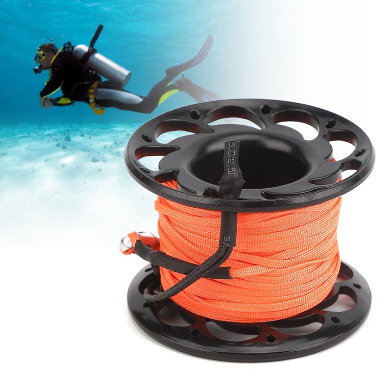 15m Plastic Wire Reel Dual Heads Hook Diving Marker Buoy
