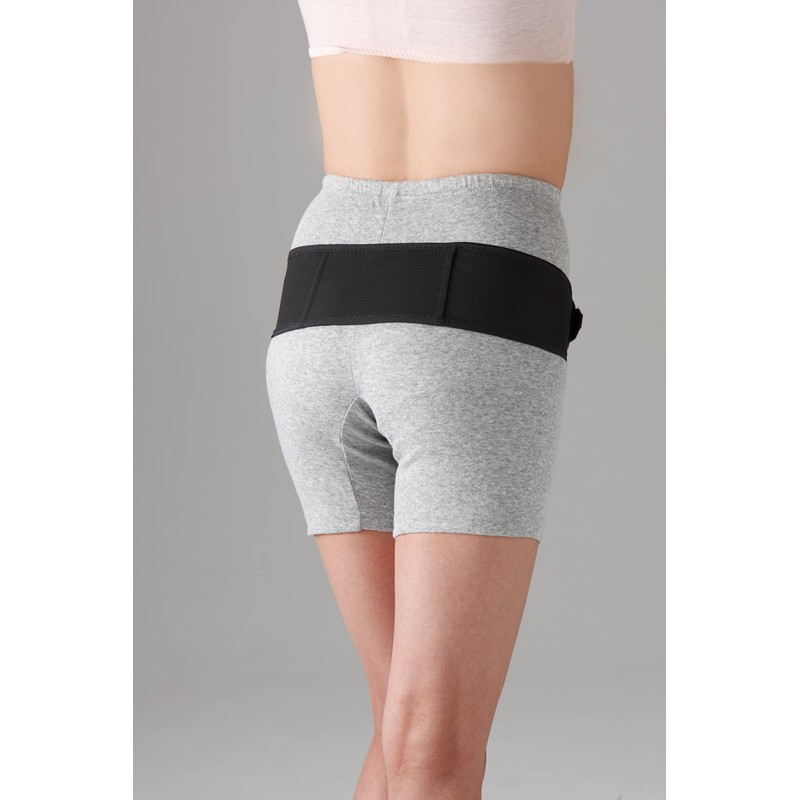 Cervin Easy Pelvic Belt with One Hand, Black M-L