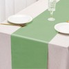 2PCS Sage Green Satin Table Runner 12 x 108 Inch