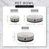 Bone Dry Trellis Paw Print Pet Bowl Set Microwave &