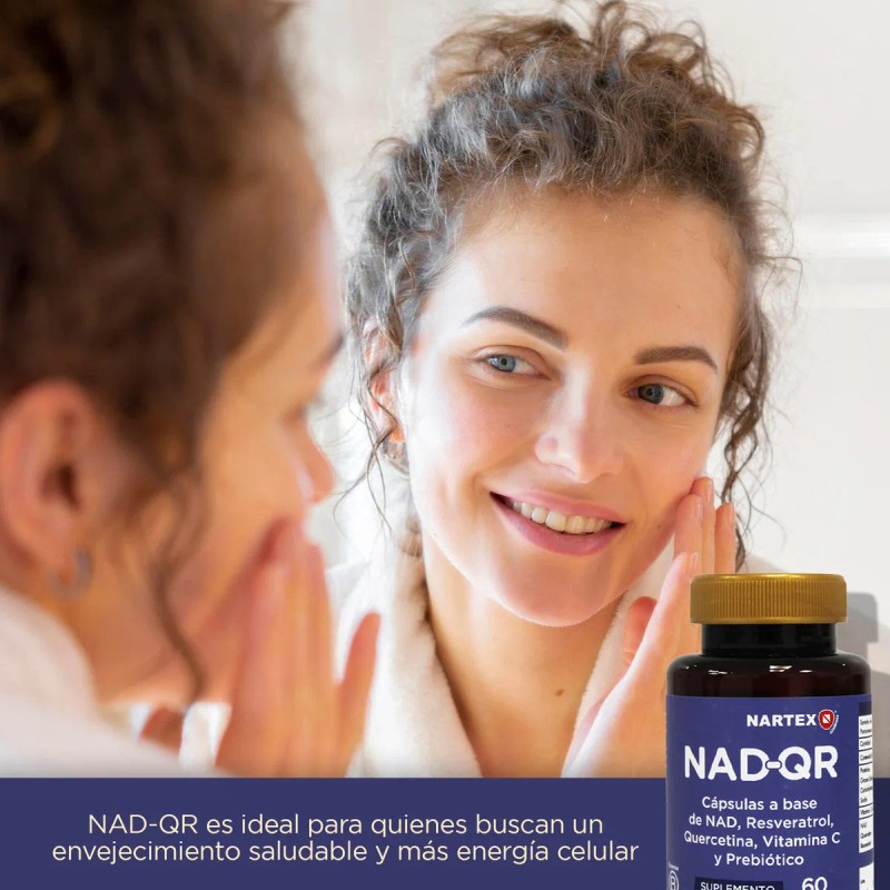 NAD+ Resveratrol, Vitamina C, Quercetina y Prebióticos 60 cápsulas 550mg