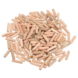 uxcell 100Pcs 3/16" x 13/16" Wooden Dowel Pins, Wood Dowels Rods, Furniture Woodworking Grooved Fluted Pin, Wooden Dowels Fluted for Craft, DIY Projects