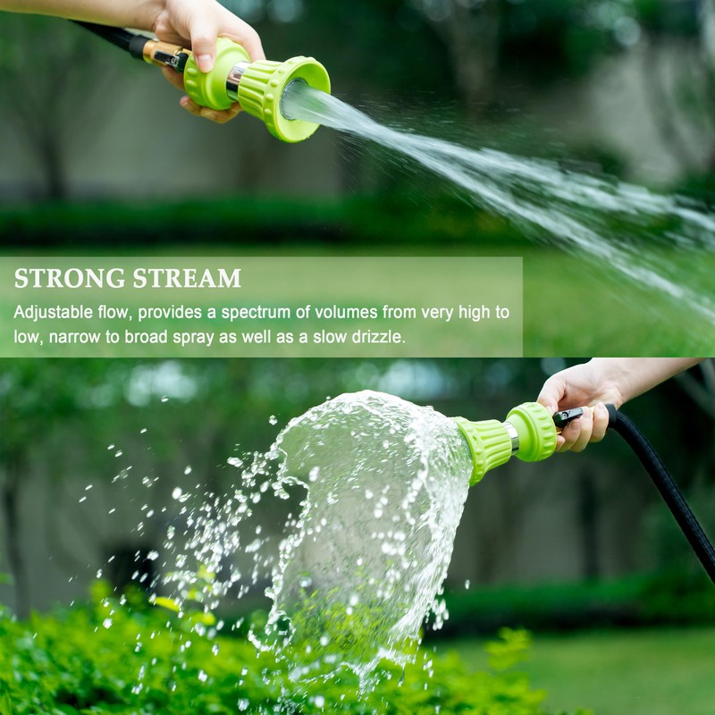 HOSUN Fireman Hose Nozzle for Garden Hose, Adjustable Brass Sprayer,