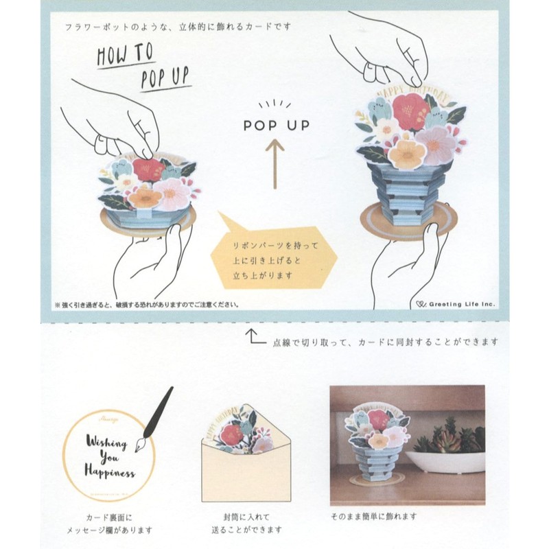 Greeting Life Birthday Card Flower Pot Mix TK-19