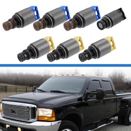 X AUTOHAUX Engine Shift Control Gearbox Solenoid Valve Kit Fit for 6HP19 6HP26 6HP32 - Pack of 7 Titanium Tone