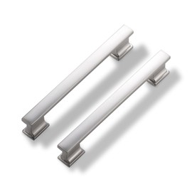 BOSSYCDECO 10 Pack 5 Inch Brushed Nickel Cabinet Handles Brushed Nickel Cabinet Pulls Brushed Nickel Kitchen Handles Brushed Nickel Kitchen Pulls Nickel Drawer Pulls Brushed Nickel Cupboard Pulls