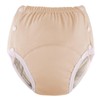 Adult Cotton Incontinence Pants: Washable, Breathable, Adjustable, Leak-Proof, Elderly (Yellow,