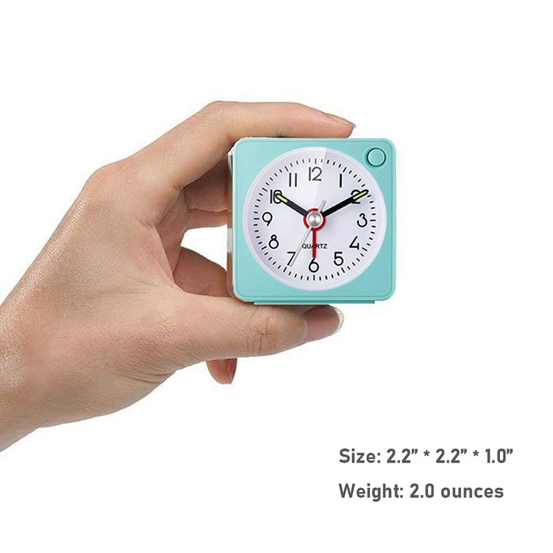 W OUTWIT Travel Analog Alarm Clock, 2.25 inch, Ultra Small