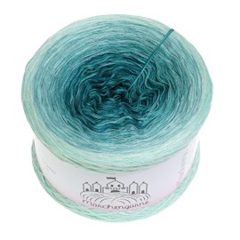 Bobbel Crazy 32 Colour Gradient Yarn, 4-Ply Fairy Tale Yarn, Knitted Crochet Yarn (Pea Outside, 300 g/1140 m - 4 Thread)