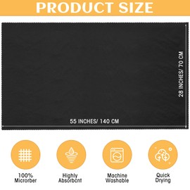 Newwiee 24 Pcs Bath Towels Bulk Coral Velvet Microfiber Bath Towels Set 28 x 55 Inch Large Absorbent Multipurpose Quick Drying Soft Body Towel for Shower Bathroom Beach Fitness Yoga Sports Spa(Black)