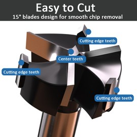 10PCS Forstner Drill Bit,Carbide Tipped Forstner Bit for Hard Wood, Wood Drilling Hole Saw Set Woodworking Hinge Cutter Tool Kits for Wood Plastic Plywood