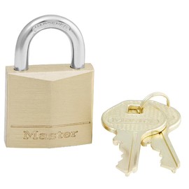 Master Lock 130D Solid Brass Padlock, 1-3/16-inch