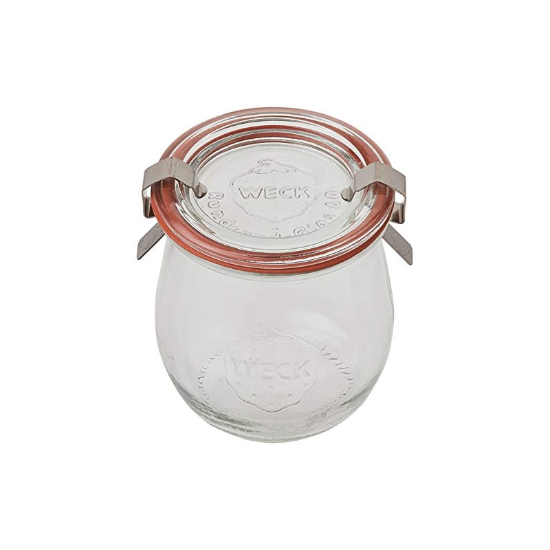 Mini Tulip Jelly Jar with Glass Lids 6 Rings and