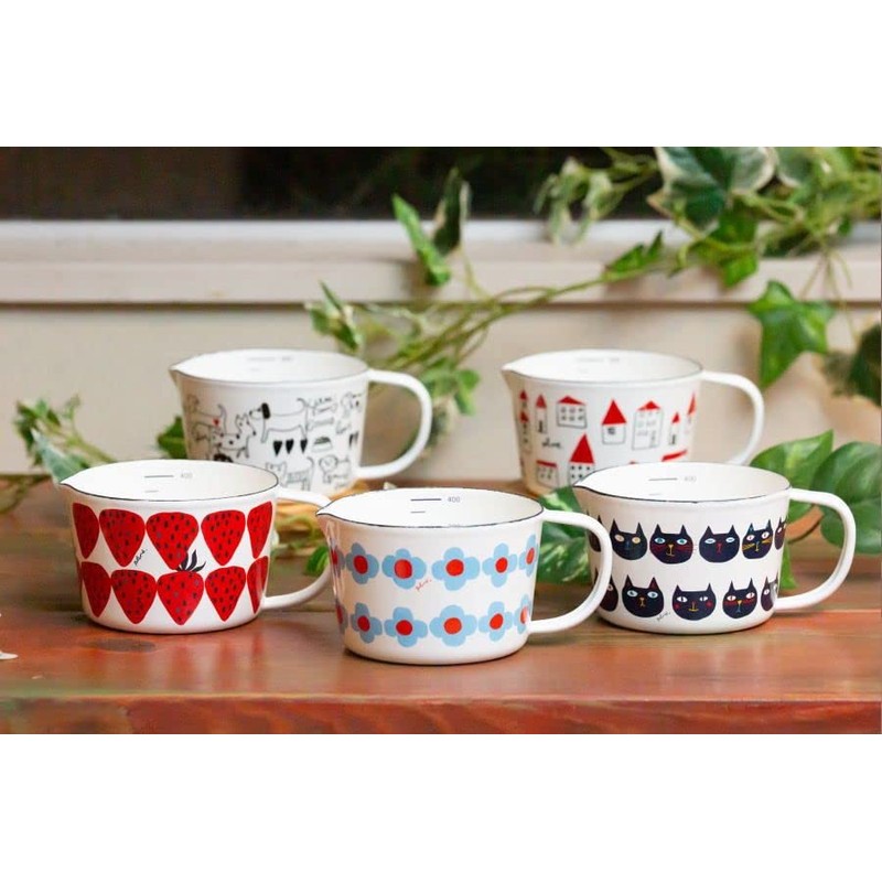 Yutaka Horo MC-604 Tamahashi Measuring Cup, Enamel, 15.2 fl oz