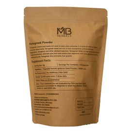 MB Herbals Fenugreek Seeds Powder 1 LB | 454 Gram | Organically Grown Fenugreek | Trigonella foenum-graecum Sd. | Methi Powder