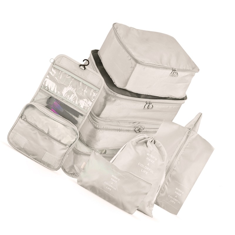 Storage Bags 8PCS Set Travel Suitcase Packing Set Storage Cases