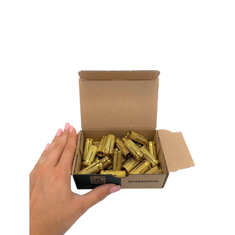 Pack of 30 Brass Impact Dowels M12 x 38 mm,