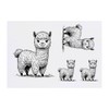 4 x 'Happy Baby Alpaca' Temporary Tattoos - Water Resistant,