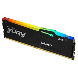 Kingston Fury Beast RGB 16GB 5600MT/s DDR5 CL36 Desktop Memory Single Module | Infrared Sync Technology | Intel XMP 3.0 | AMD Expo | Plug N Play | KF556C36BBEA-16