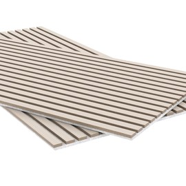 ZRJT 2 Pack Wood Slat Wall Panels 48” x24” for Ceiling and Wall, Soundproof Wood Slat Panel Cover 16 Sq.Ft, 3D Fluted Sound Absorbing Paneling for Interior Wall Decor, Living Room, Bedroom, White Wood