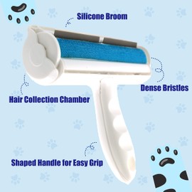 myHomeBody Pet Hair Remover, Reusable Lint Roller as Dog Hair Remover and Cat Hair Remover, Lint Roller For Pet Hair as Fur Remover, Puppy Supplies and Cat Accessories, Blue, 1pc